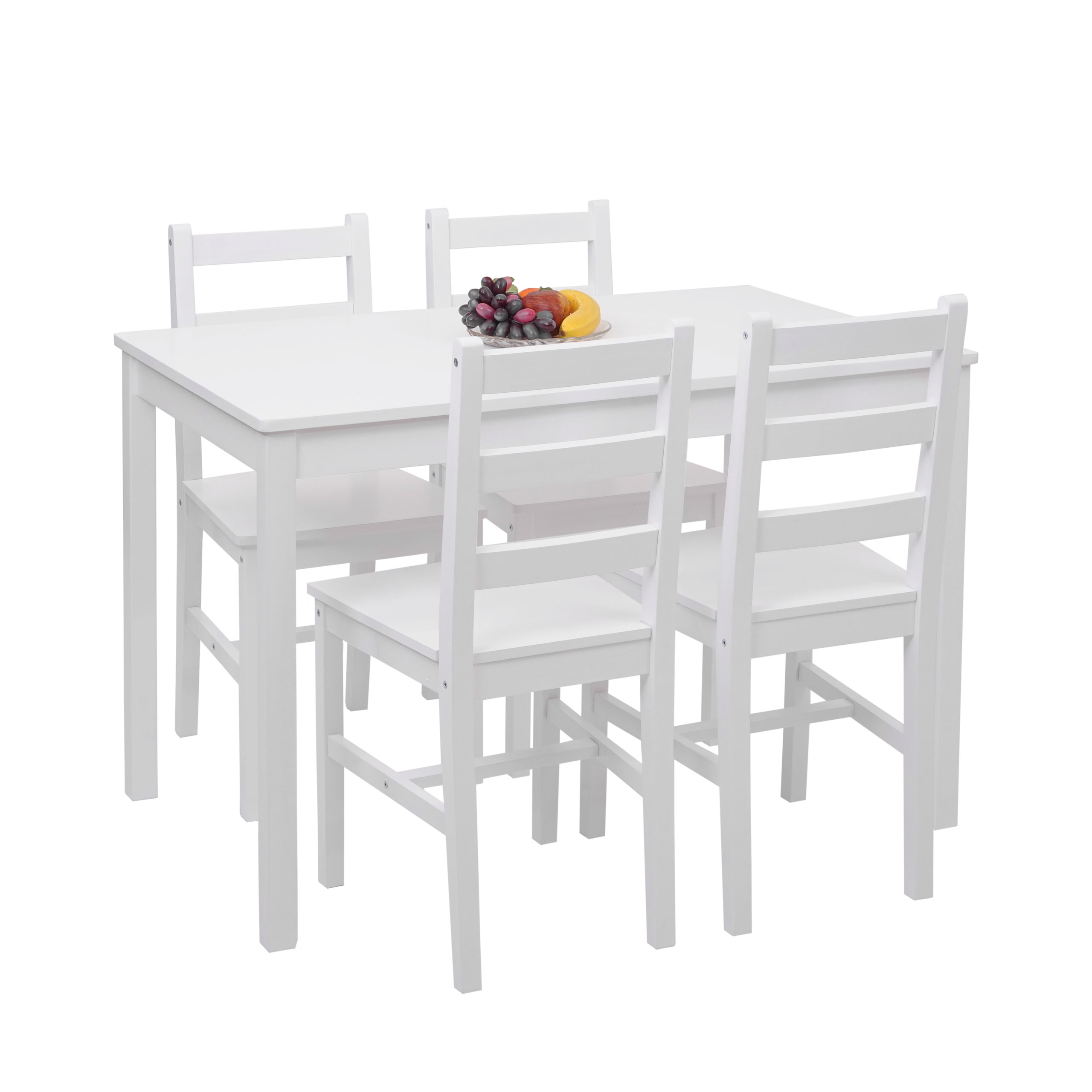Set tavolo con 4x sedie country classica HWC-F77 legno massello | eBay