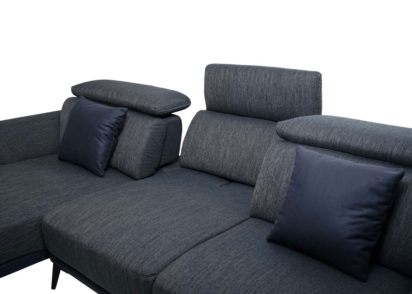 Sofa, Couch Ecksofa L-Form 3-Sitzer, Liegefläche Nosagfederung  Taschenfederkern verstellbar - links, dunkelgrau | swisshandel24 – wir  verschönern Ihr Zuhause
