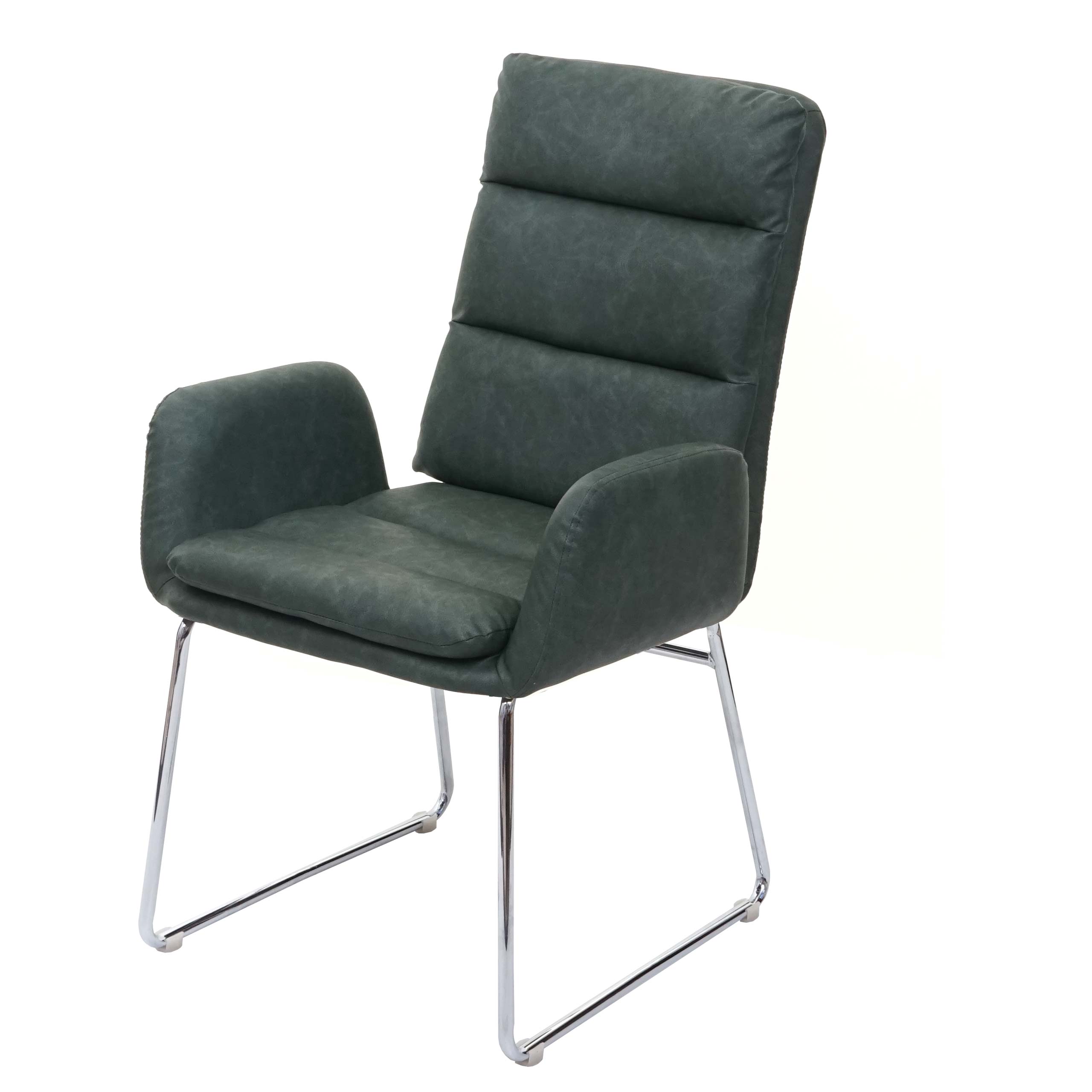 Esszimmerstuhl HWC-H32, Küchenstuhl Stuhl mit Armlehne, Kunstleder Stahl |  eBay