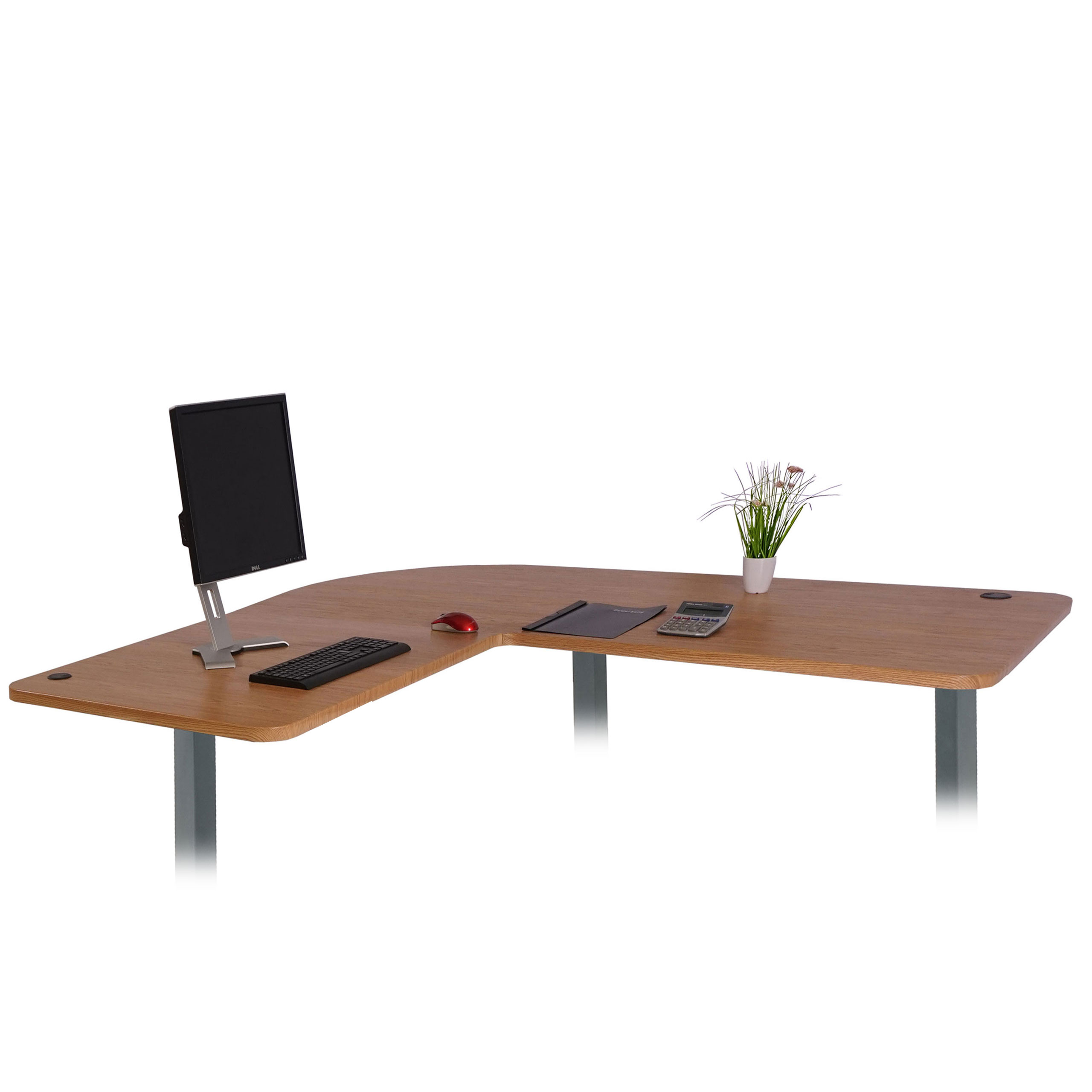 Tischplatte HWC-D40 für Eck-Schreibtisch, Schreibtischplatte, 90° ~ braun  Struktur von Heute-Wohnen