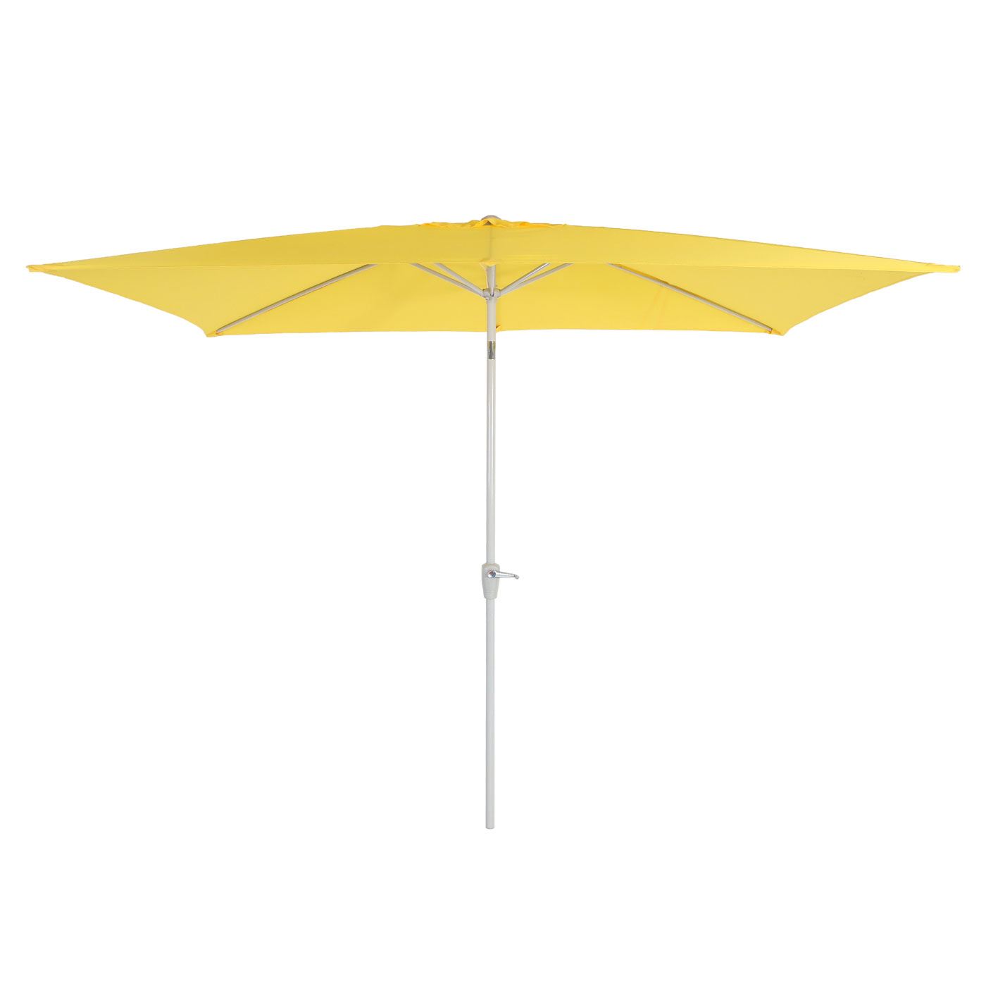 Sonnenschirm, 2x3m rechteckig neigbar, Polyester/Alu - gelb | Swisshandel24