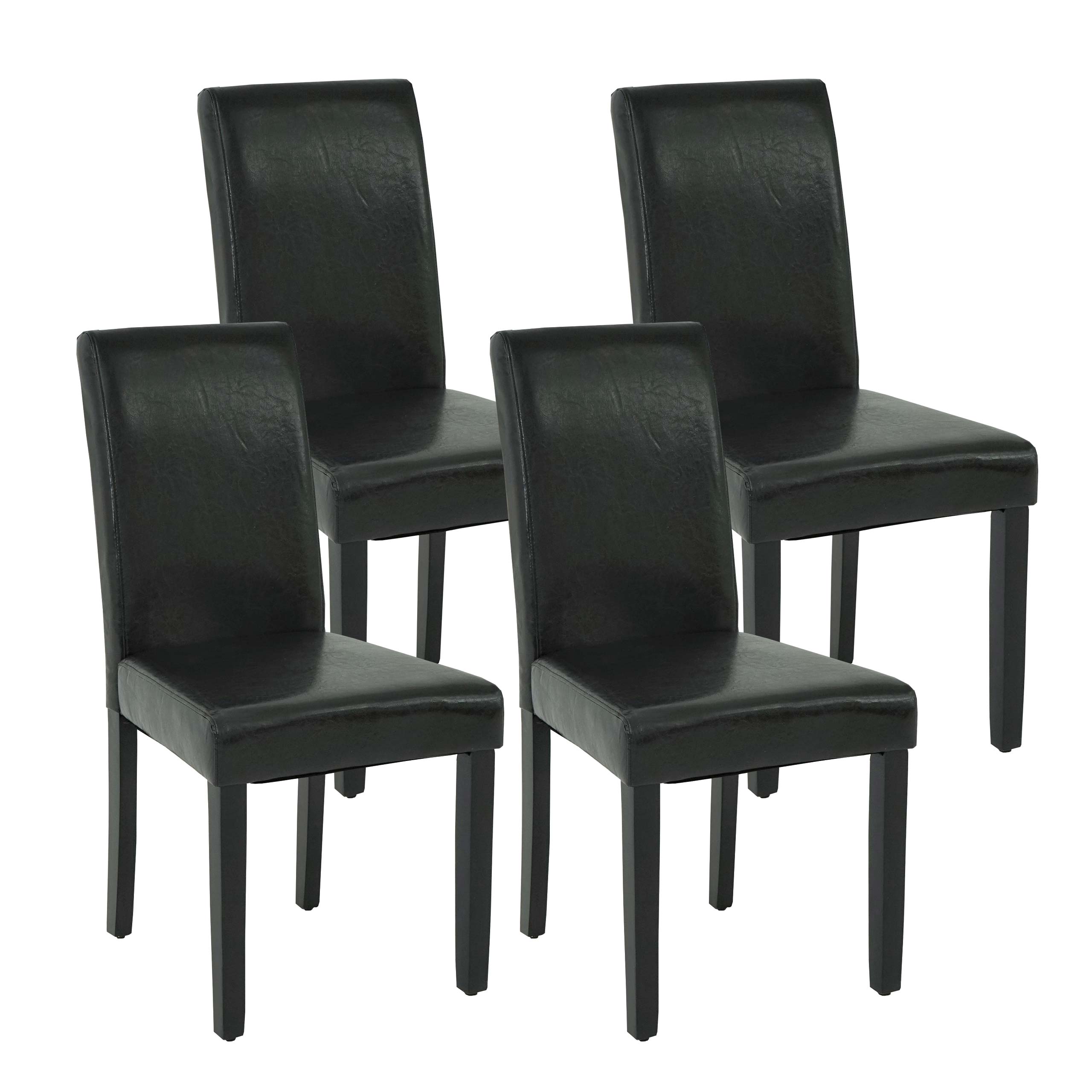 4er-Set Esszimmerstuhl HWC-J99, Küchenstuhl Stuhl, Polsterstuhl, Holz  Kunstleder | eBay