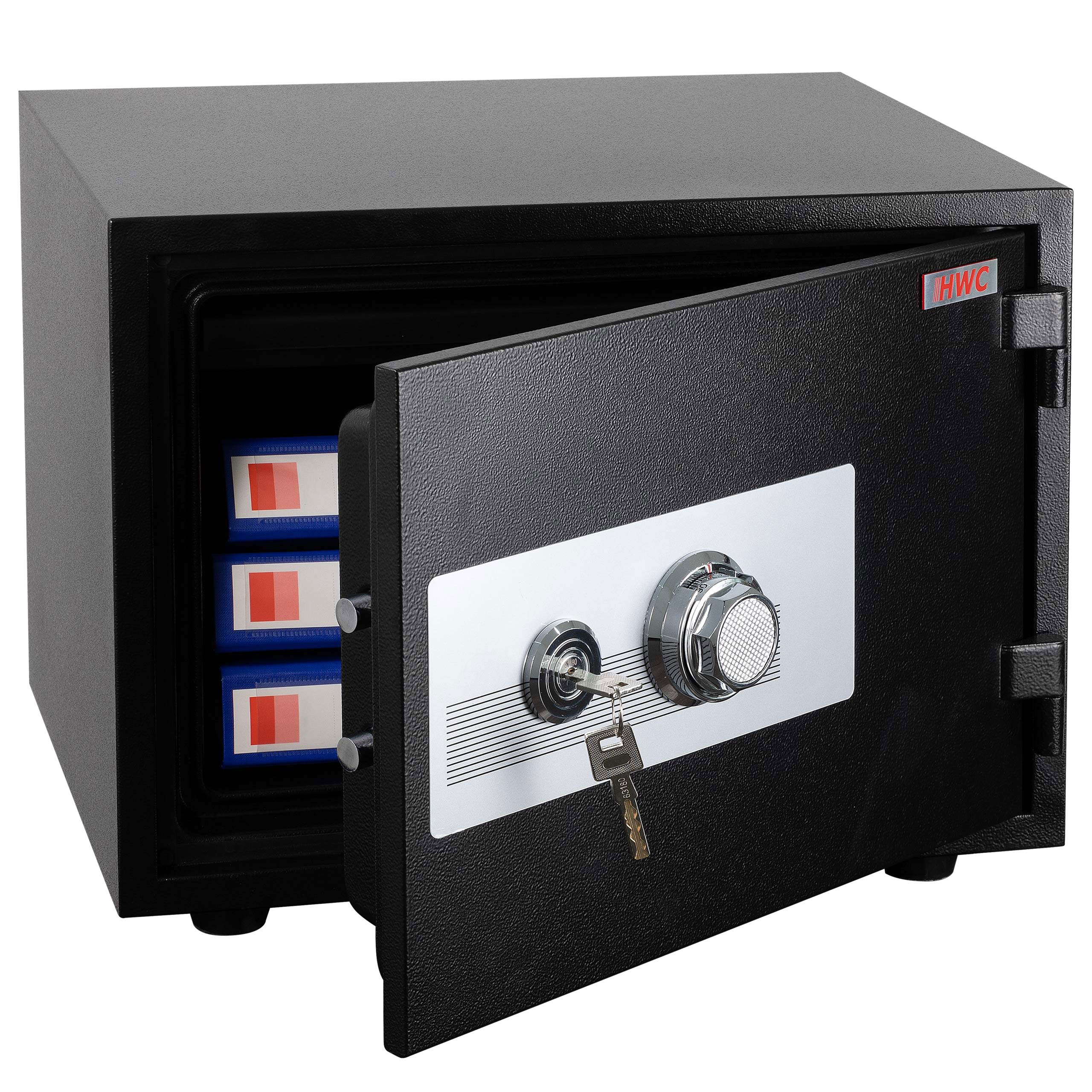Cassaforte ignifuga serratura combinazione HWC-L48 acciaio 19L 38x50x44cm |  eBay